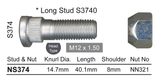 Stud & Nut NS374 - Nice Products | Universal Auto Spares