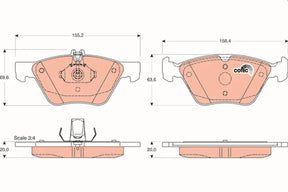Brake Pad Set, Disc Brake GDB1215 - TRW