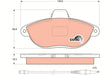 Brake Pad Set, Disc Brake GDB1216 - TRW