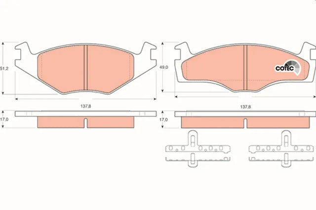 Brake Pad Set, Disc Brake GDB1219 - TRW
