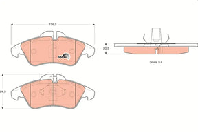 Brake Pad Set, Disc Brake GDB1220 - TRW