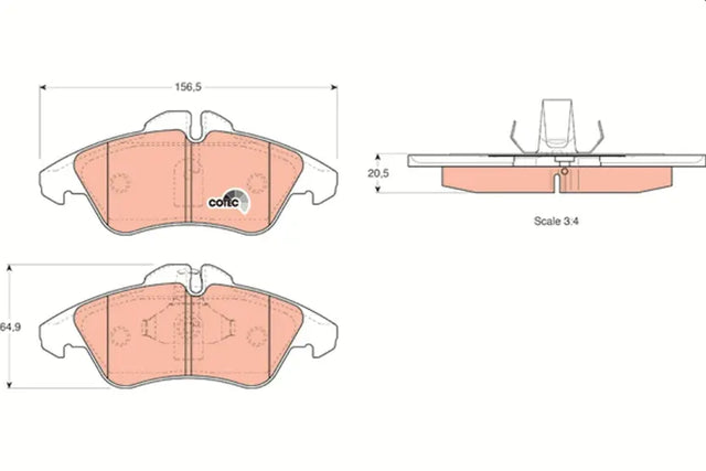 Brake Pad Set, Disc Brake GDB1220 - TRW