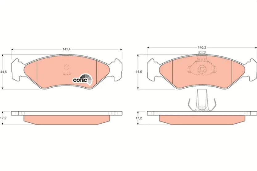 Brake Pad Set, Disc Brake GDB1221 - TRW
