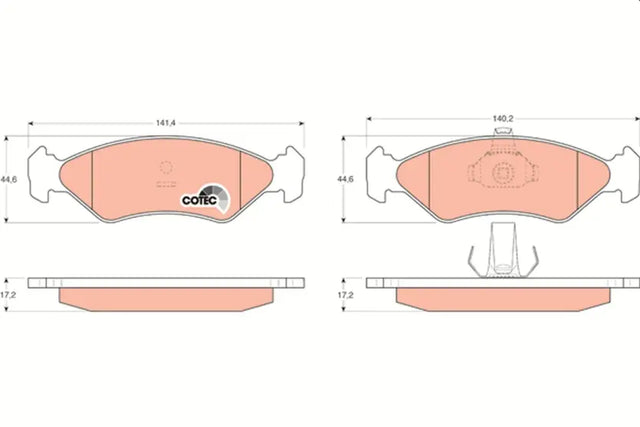 Brake Pad Set, Disc Brake GDB1221 - TRW