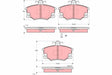 Brake Pad Set, Disc Brake GDB1223 - TRW
