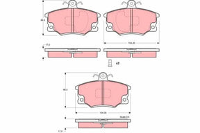 Brake Pad Set, Disc Brake GDB1223 - TRW