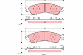 Brake Pad Set, Disc Brake GDB1226 - TRW