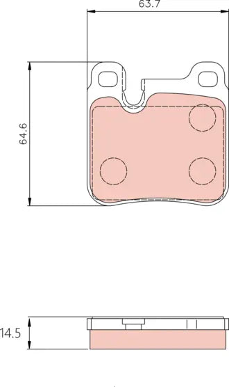 Brake Pad Set, Disc Brake GDB1227 - TRW