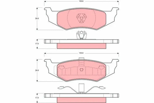 Brake Pad Set, Disc Brake GDB123 - TRW