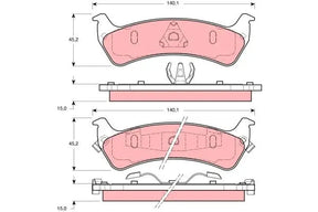 Brake Pad Set, Disc Brake GDB1238 - TRW