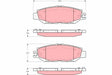 Brake Pad Set, Disc Brake GDB1240 - TRW