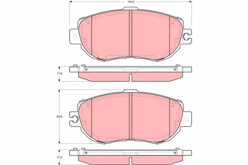Brake Pad Set, Disc Brake GDB1241 - TRW