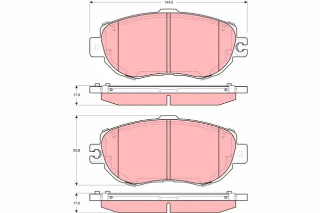 Brake Pad Set, Disc Brake GDB1241 - TRW