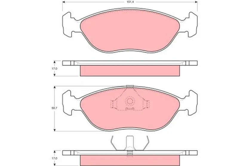 Brake Pad Set, Disc Brake GDB1246 - TRW