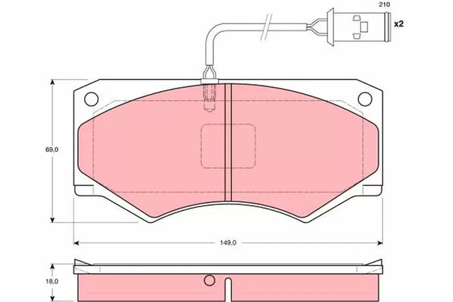 Brake Pad Set, Disc Brake GDB2248 - TRW