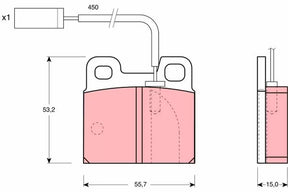 Brake Pad Set, Disc Brake GDB1250 - TRW