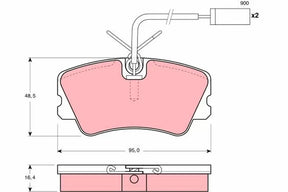 Brake Pad Set, Disc Brake GDB1251 - TRW