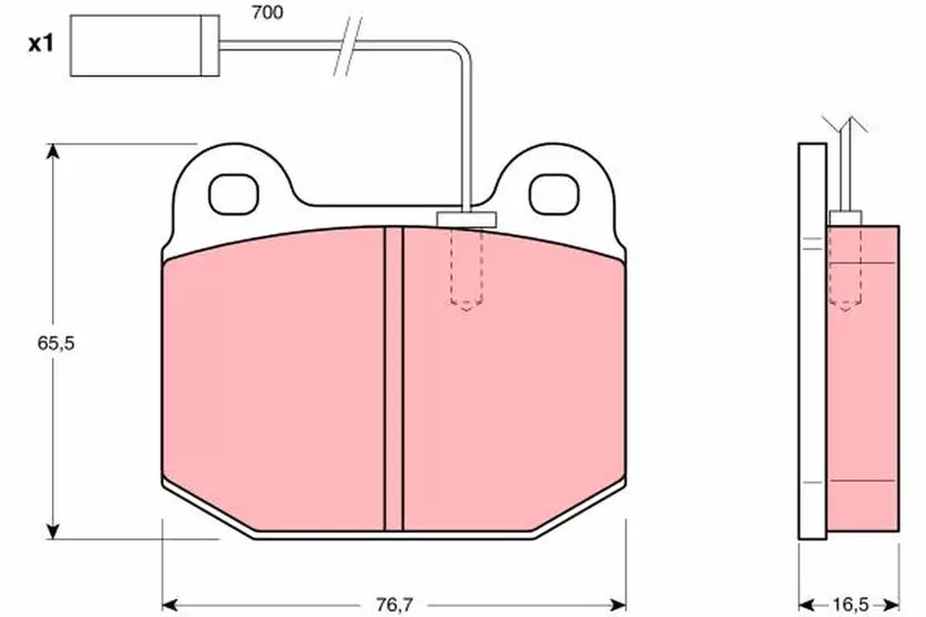 Brake Pad Set, Disc Brake GDB1253 - TRW
