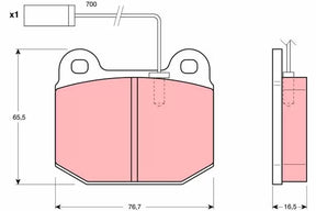 Brake Pad Set, Disc Brake GDB1253 - TRW