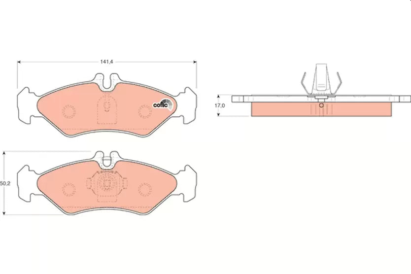Brake Pad Set, Disc Brake GDB1262 - TRW