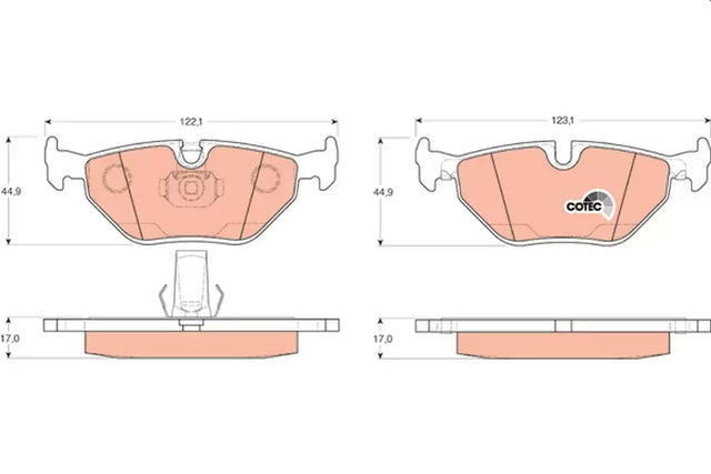 Brake Pad Set, Disc Brake GDB1265 - TRW