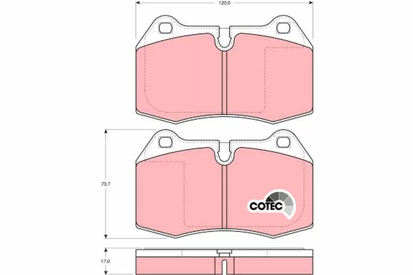 Brake Pad Set, Disc Brake GDB1269 - TRW