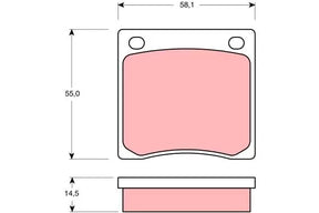 Brake Pad Set, Disc Brake GDB126DT - TRW