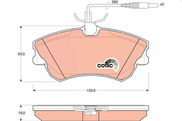 Brake Pad Set, Disc Brake GDB1270 - TRW