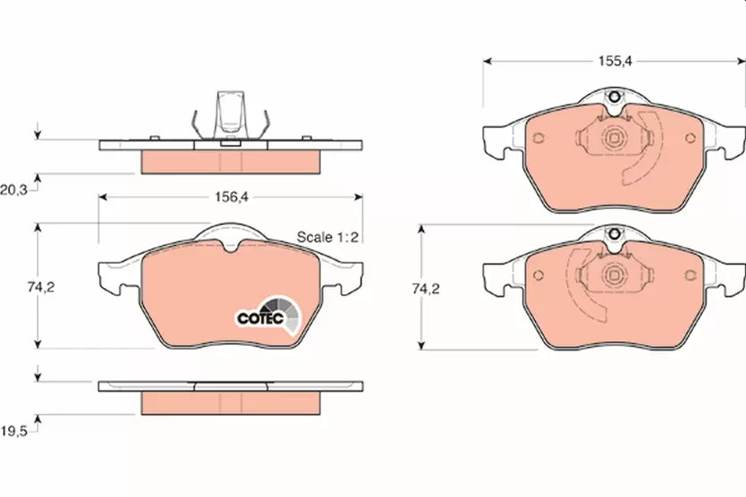 Brake Pad Set, Disc Brake GDB1271 - TRW