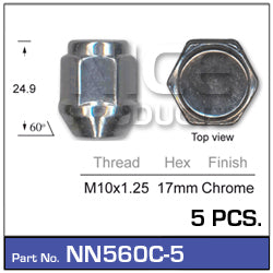 Wheel Nut NN560C-5 - Nice Products | Universal Auto Spares