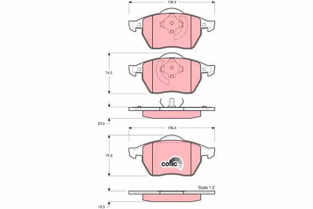 Brake Pad Set, Disc Brake GDB1275 - TRW