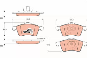 Brake Pad Set, Disc Brake GDB1282 - TRW