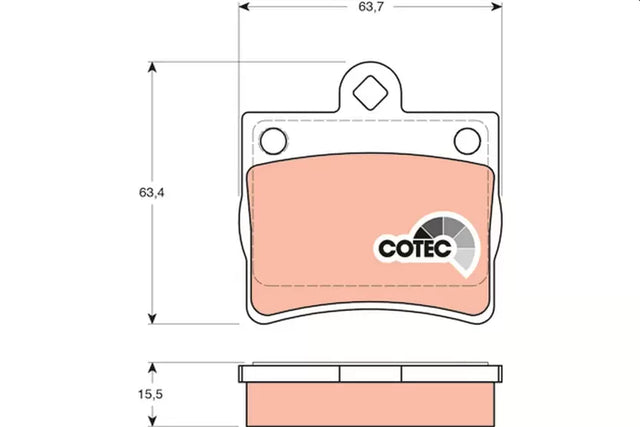 Brake Pad Set, Disc Brake GDB1283 - TRW