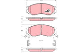 Brake Pad Set, Disc Brake GDB1286DT - TRW