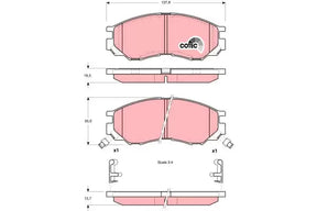 Brake Pad Set, Disc Brake GDB1286UT - TRW