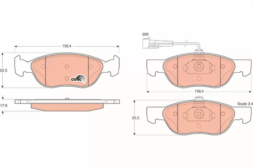 Brake Pad Set, Disc Brake GDB1290 - TRW