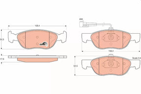 Brake Pad Set, Disc Brake GDB1290 - TRW