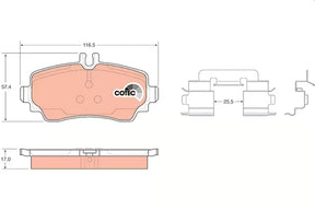 Brake Pad Set, Disc Brake GDB1293 - TRW