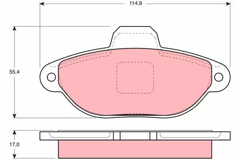 Brake Pad Set, Disc Brake GDB129 - TRW