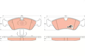 Brake Pad Set, Disc Brake GDB1300 - TRW