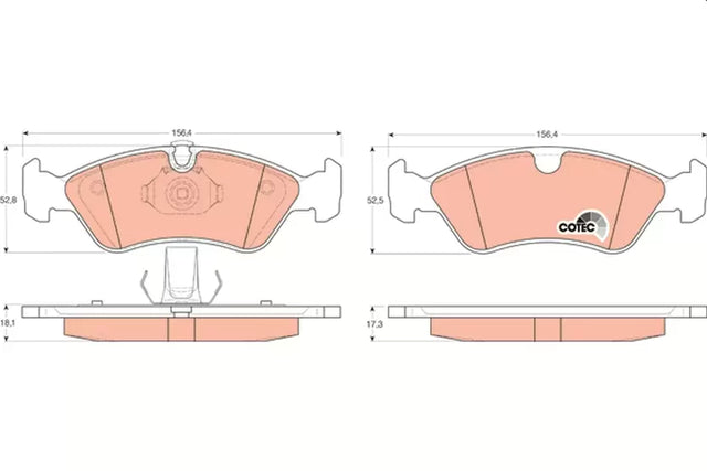 Brake Pad Set, Disc Brake GDB1300 - TRW