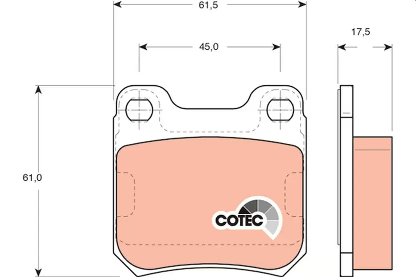 Brake Pad Set, Disc Brake GDB130 - TRW