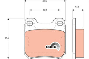 Brake Pad Set, Disc Brake GDB130 - TRW