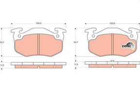 Brake Pad Set, Disc Brake GDB1305 - TRW