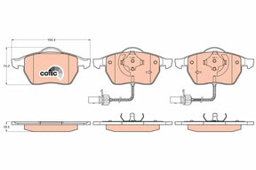 Brake Pad Set, Disc Brake GDB1307 - TRW