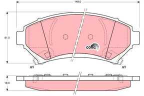 Brake Pad Set, Disc Brake GDB1308 - TRW