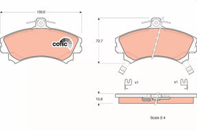 Brake Pad Set, Disc Brake GDB1317 - TRW