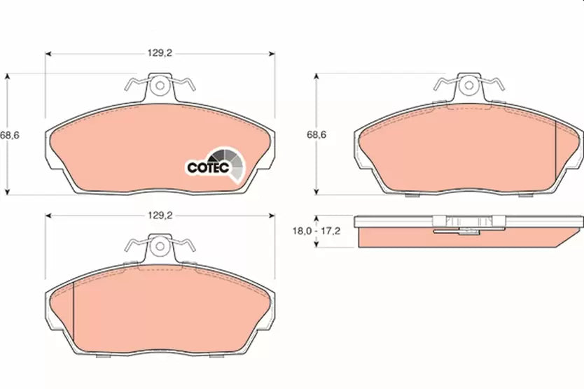 Brake Pad Set, Disc Brake GDB1319 - TRW