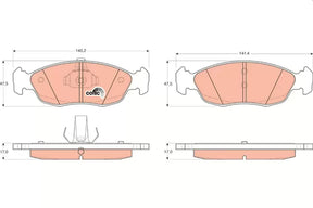 Brake Pad Set, Disc Brake GDB1322 - TRW