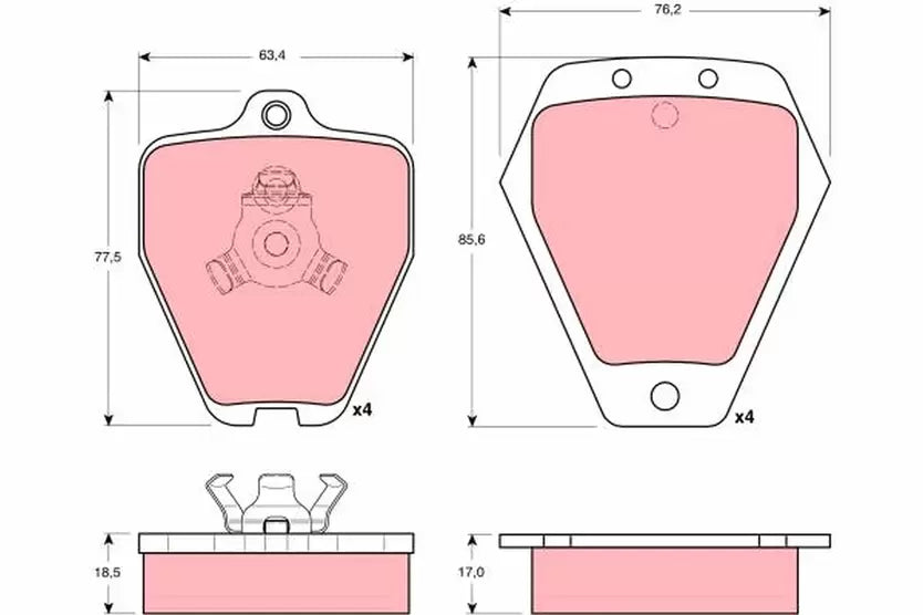 Brake Pad Set, Disc Brake GDB1323 - TRW